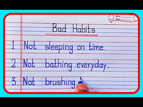 Bad Habits 10 Lines Essay Writing In English 10 Lines Essay On Bad Habits In English 