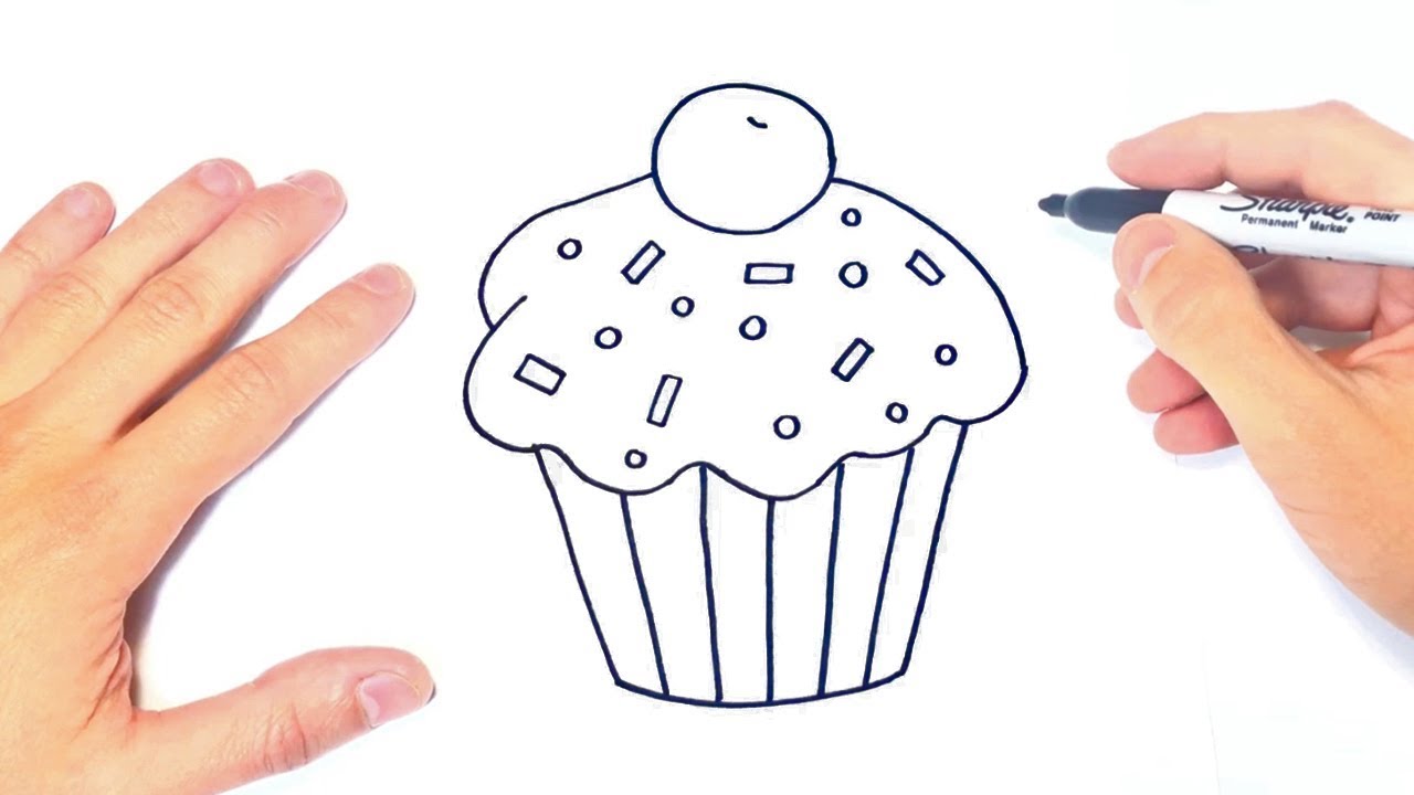 Cómo dibujar un Cupcake Paso a Paso | Dibujo de Cupcake - thptnganamst.edu.vn