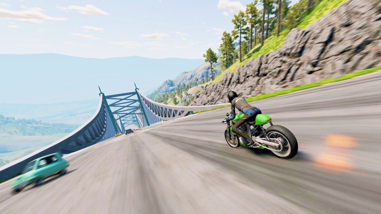 Full Throttle INSANE Long Downhill Mayhem! | BeamNG.drive Epic Crashes & Speed Test #28