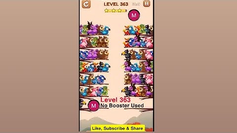 #bird #sort 2 #color #puzzle #level 363 #birdsort #colour #gaming #viral #trending #shorts #solution