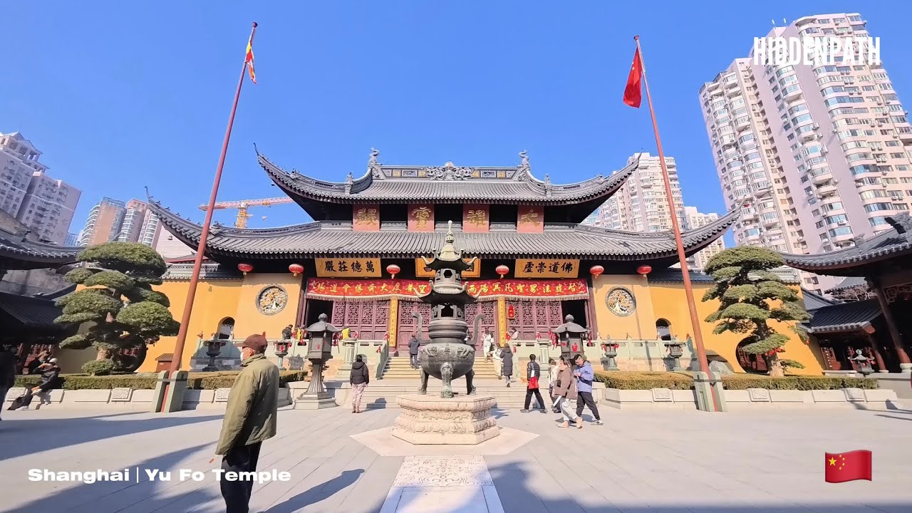 🇨🇳Walking Through Jade Buddha (Yu Fo)Temple 4K | Shanghai🇨🇳
