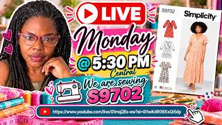 “Sewing Simplicity S9702 LIVE | Sew a Dress With Me Part 3 /https://streamyard.com/kyx8gvpdx5