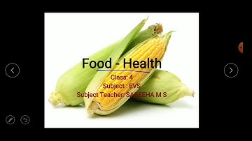 Karnataka state syllabus class 4 EVS Food Health                      Sabeeha M S