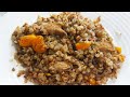 Простой и очень вкусный обед. Готовлю часто и не надоедает.Любимая гречка с мясом.