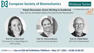 ESB Webinar Series - No. 22 - Panel Discussion: Grant Writing in Academia