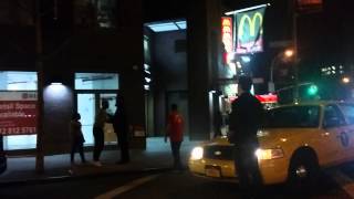 Just another friday night bar fight in the East Village, NYC