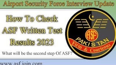 ASF|| Written Test|| Interview Update||2024::How to Check Result Online:;