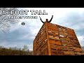 Pallet tower walls complete  18 foot walls are finished
