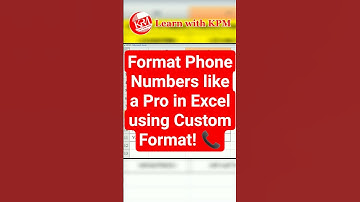 Format Phone Numbers like a Pro in Excel using Custom Format! 📞 #shorts #excel #viral