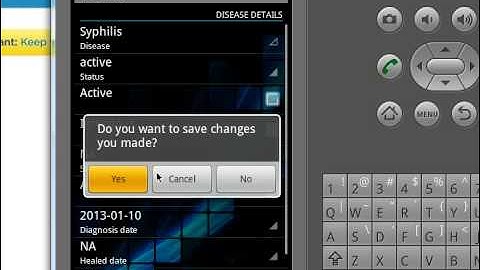 Mobile GNU Health screencast 3/4