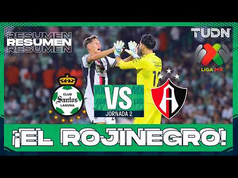 Resumen - Santos vs Atlas | Liga MX - Jornada 2 Apertura 2026 | TUDN