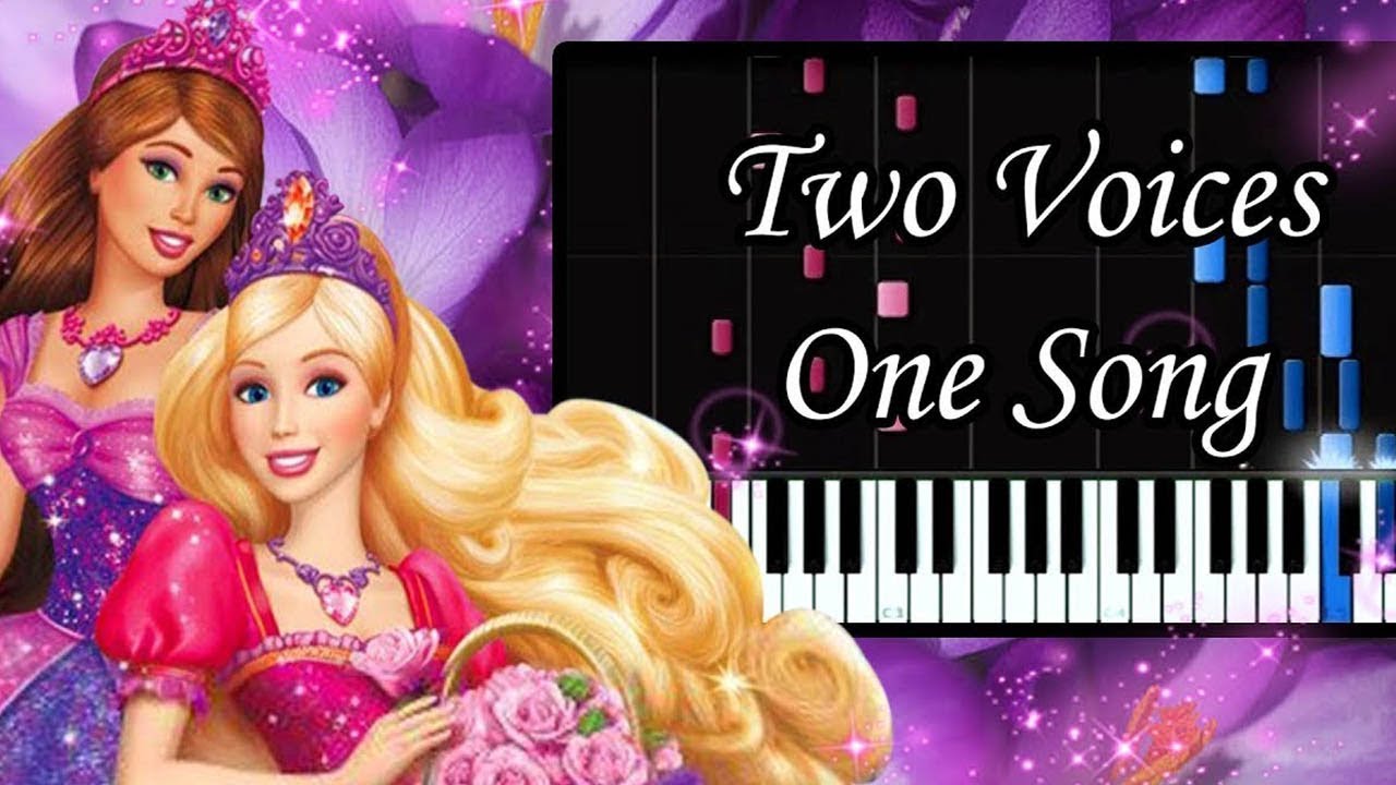 Two Voices One Song Barbie And Diamond Castle Piano Synthesia Youtube
