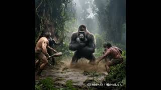 a gorilla is fighting with 5 men #ArtificialIntelligence #FutureOfAI #machinelearning  #DeepLearning