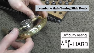 How To Remove Trombone Main Tuning Slide Dents (part 2 of 2)