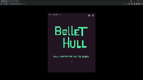 Making a bullet hell shmup in 7 days! Night #5, low effort title screen