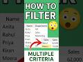 Excel FILTER with Multiple Criteria 🤯 Stop Manual Filtering!