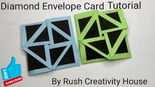 Diamond Envelope Card Tutorial| @RushCreativityHouse #diycrafts#crafttutorial#scrapbooktutorial