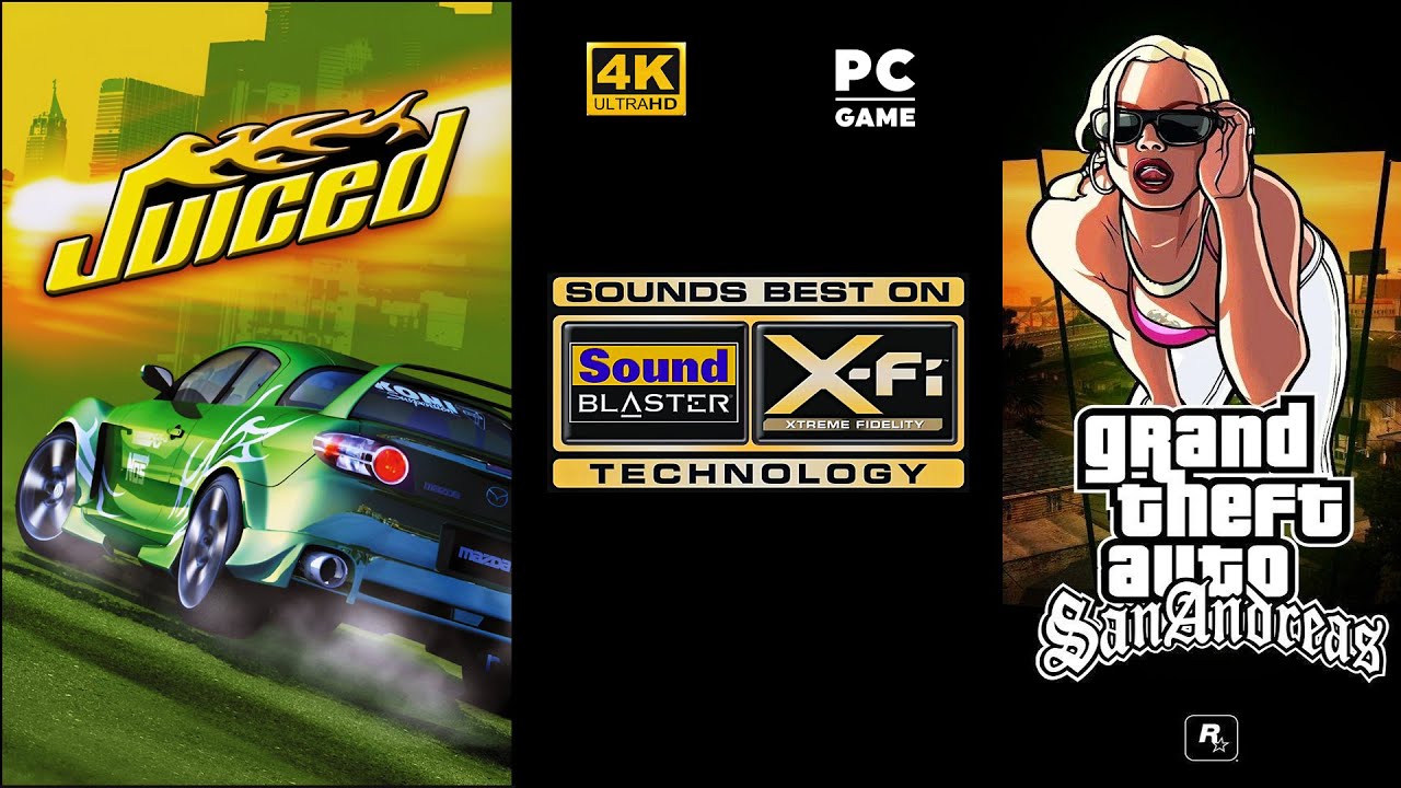 Retro PC Sound Card Game Demo - Creative Sound Blaster X-fi Fatal1ty DVD (4K)