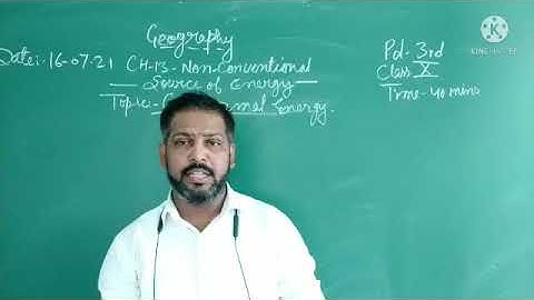 Part-1 Ch-13  Topic:- Geothermal Energy (16/7)