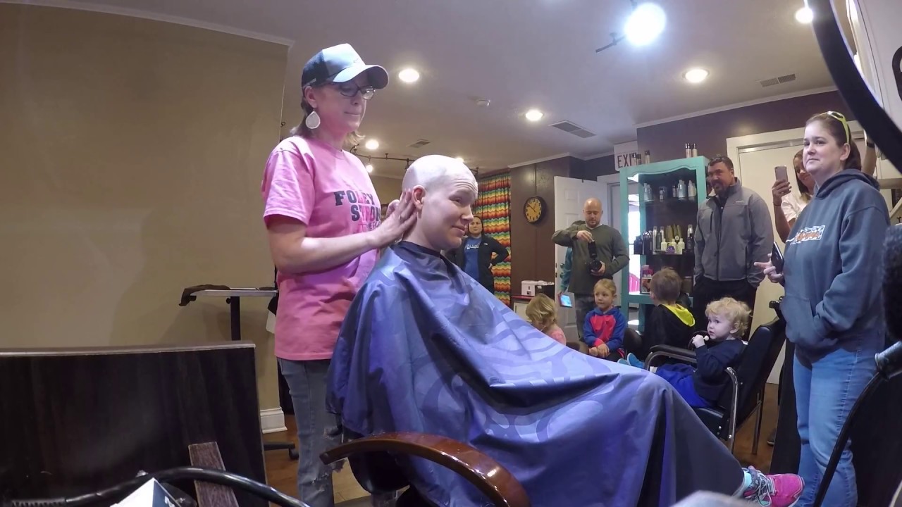 Watching a friend get her head shaved for charity