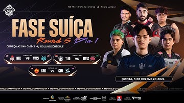 AO VIVO 🔴 | Campeonato Mundial MLBB M6 | Fase Suíça - Rodada 5 Dia 1