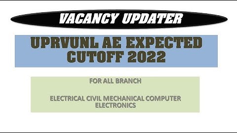 UPRVUNL AE EXPECTED CUTOFF 2022