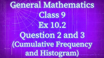 Class 9th General Mathematics Ex 10.2 Question 2 and 3 (Cumulative Frequency and Histogram)