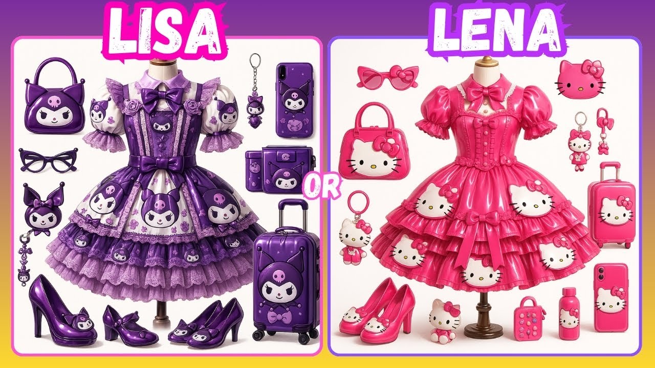 💗Лиза или Лена: 💜Сладость Hello Kitty 🌸 против настроя Куроми 💀 — Какое настроение вам подходит с...