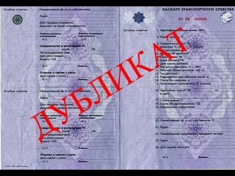 Как определить дубликат ПТС, проверка ПТС на дубликат.