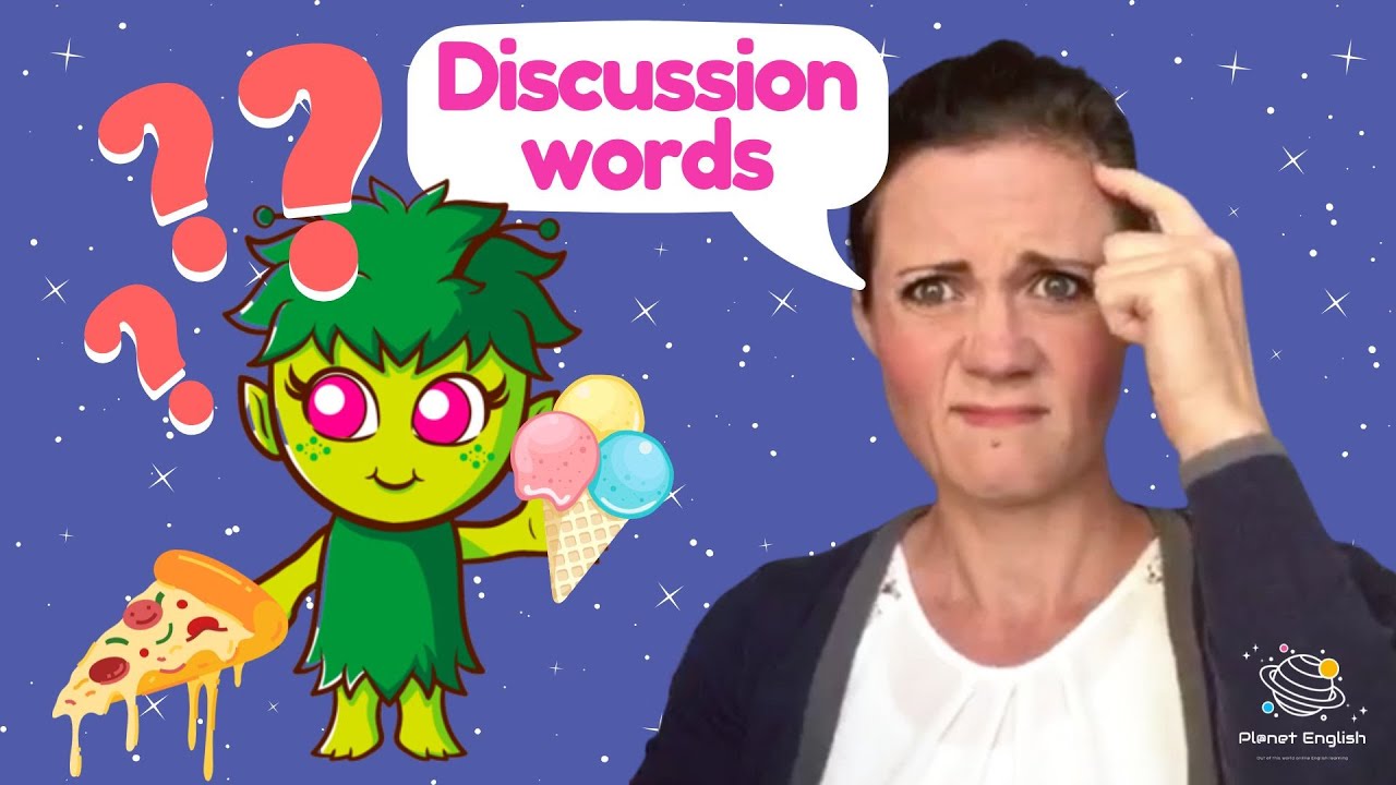 Let's Learn Discussion Words ESL Vocabulary Games for Kids Flyers