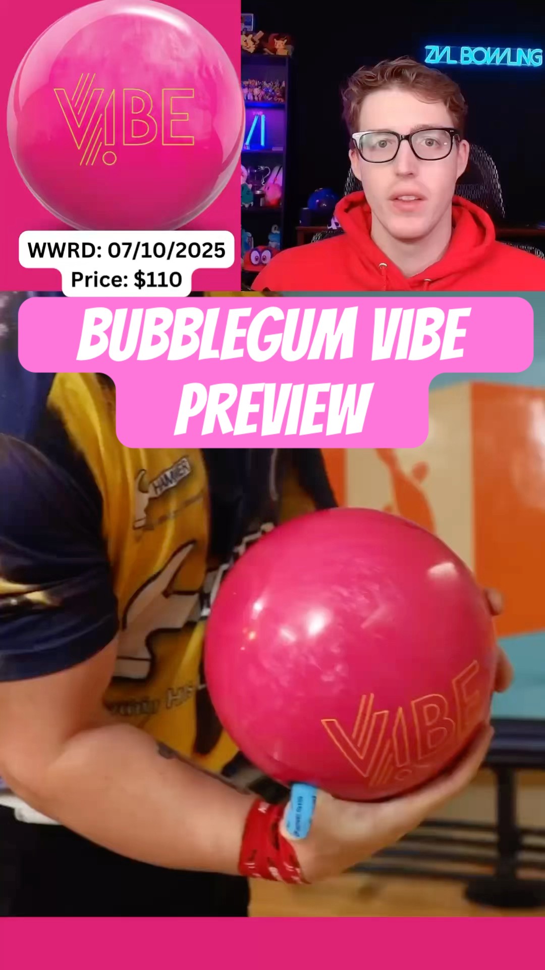Hammer Bubblegum Vibe Preview! #bowling - YouTube