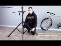 Pro Mechanic Bike Repair Stand with Tool Tray, Quick Release Telescopic Bicycle Maintenance Rack