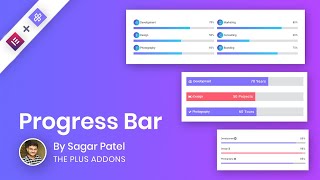 Celebrity Create amazing Progress Bar and Pie Chart using The Plus Addons for Elementor Profile