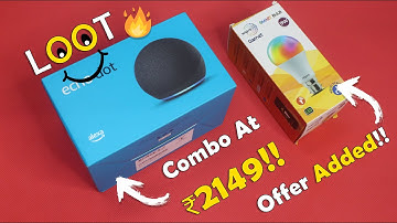 [ ₹2149 ] - Offer Still LIVE 🔴 - Alexa Echo Dot 4th Gen + Wipro 9W Smart Bulb - Prime Day Sale Deal