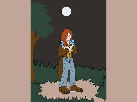 Female Werewolf Under The Moon