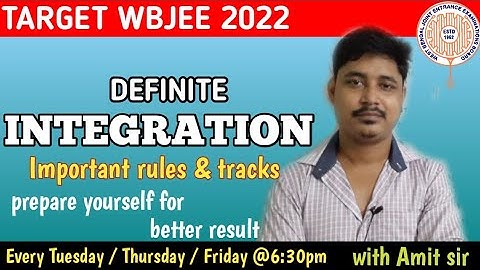DEFINITE INTEGRATION | FOR WBJEE 2022 |RULES & SHORT TRICKS | WBJEE | MOST IMPORTANT INTEGRATION