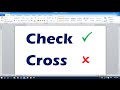 How to Insert Tick Mark in MS Word 2010