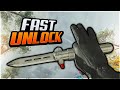 UNLOCK BALLISTIC KNIFE IN 15 MINUTES TRICK! (Cold War Zombies)