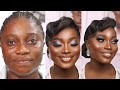 MUST WATCH💄BEAUTIFUL MELANIN BRIDAL MAKEUP AND HAIR TRANSFORMATION 😍 DARK SKIN MAKEUP