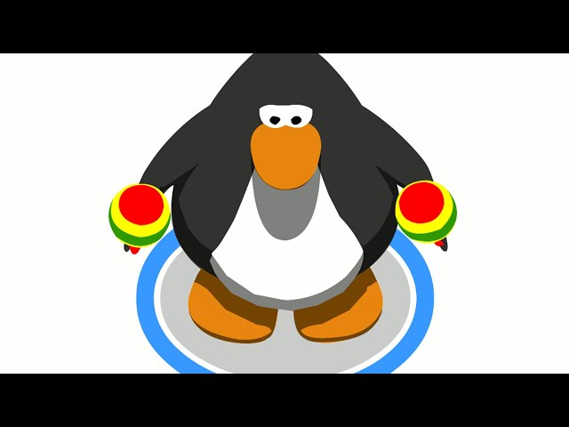 Penguin playing the Maraca - Club Penguin GIF 