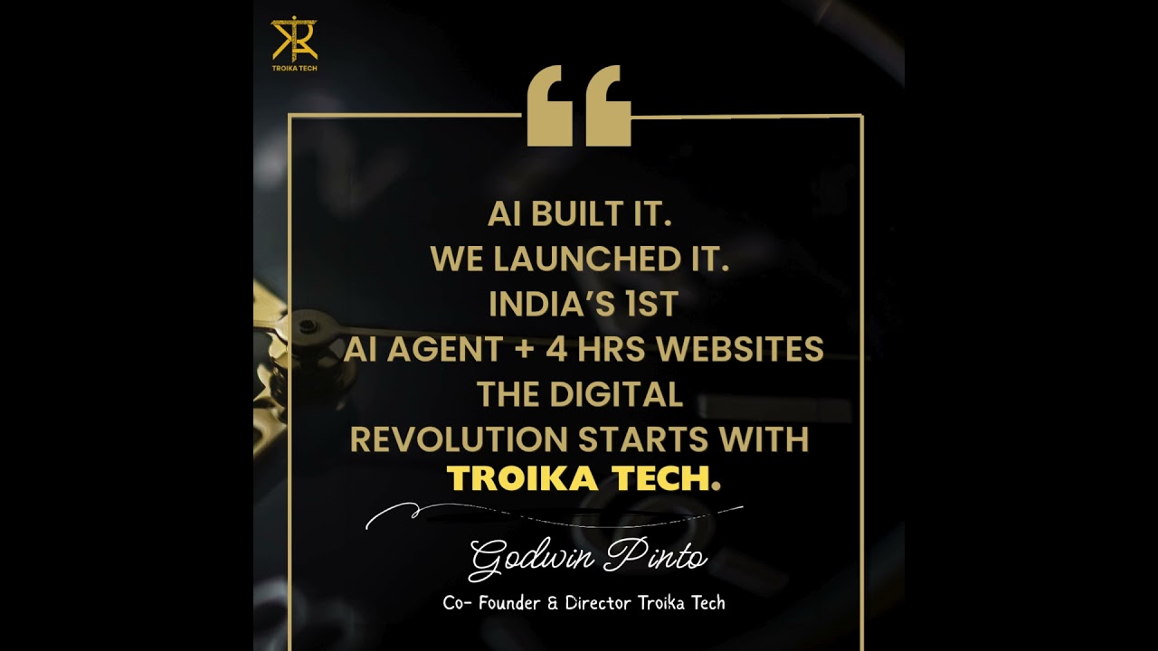 Troika Tech Launches India’s 1st AI Website Agent | Go Live in Just 4 Hours | AI Agent