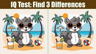 Spot The Difference : IQ Test - Find 3 Differences | Find The Difference #236