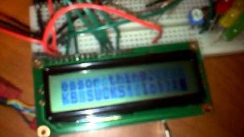 USB-keyboard (PS2 compat) on Arduino 16x2 LCD.