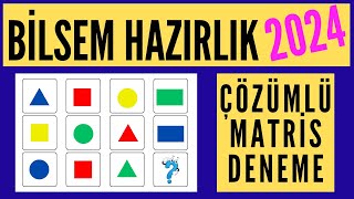 Bilsem Hazırlık çözümlü MATRİS deneme 2024 / Bilsem sınavı 1 2 3 sınıf /Örnek bilsem tablet soruları