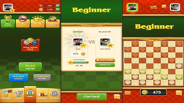Checkers - Online & Offline (by GamoVation) - free classic board game for Android and iOS - gameplay