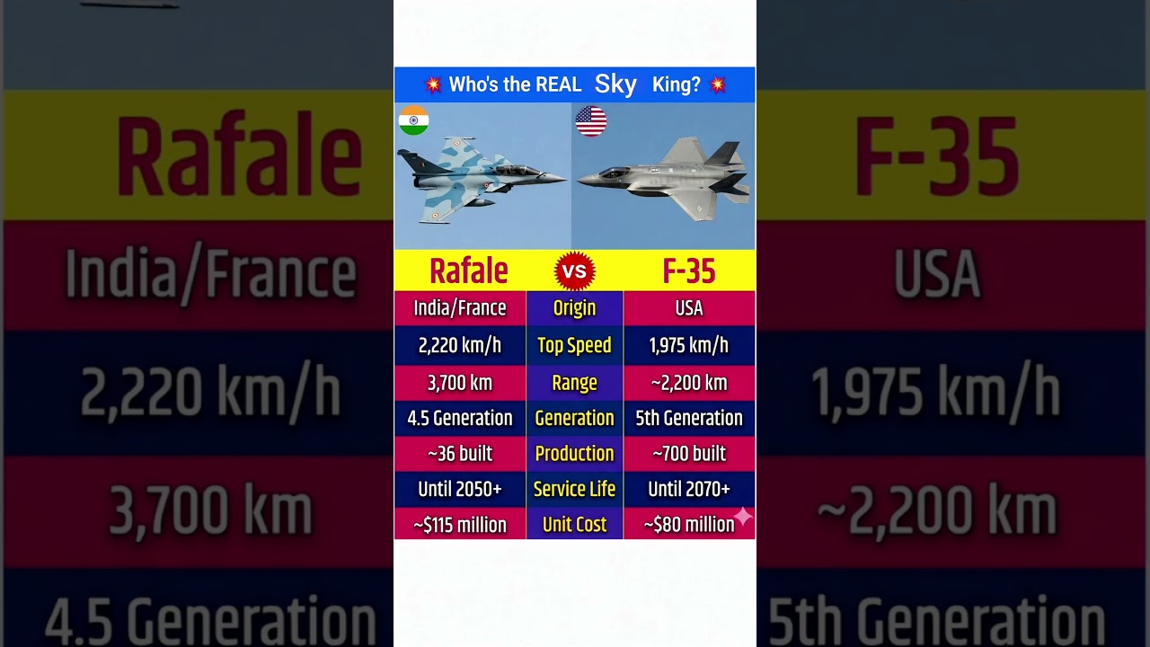👑✈️ Who’s the REAL Sky King? 🇮🇳🔥🇺🇸 Rafale vs F-35 ⚡🛩️