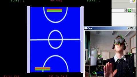 Pong Game control by camera using OpenCV and HDM ( hand v3 )