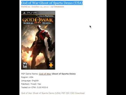 God of War: Ghost of Sparta: PPSSPP ISO English Download