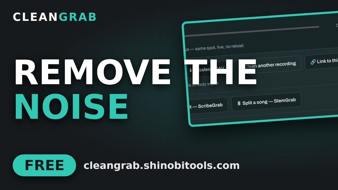 Clean Up a Noisy Voice Recording Online — Free MP3 or WAV