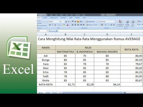 Cara Menghitung Rata-Rata Menggunakan Rumus Average | Tutorial Microsoft Excel